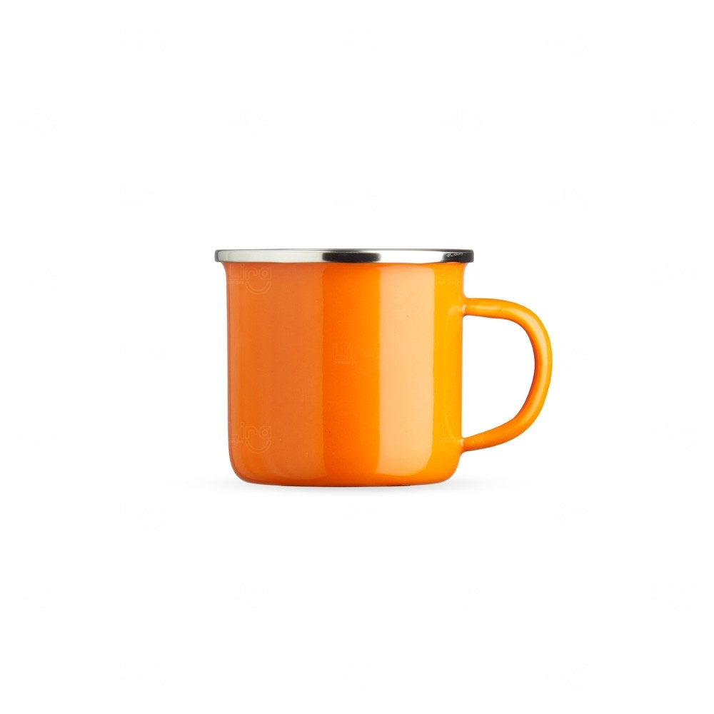 Caneca Inox Esmaltada 370ml Personalizada 