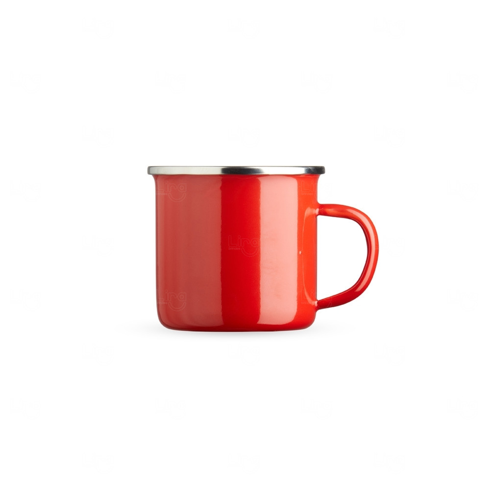 Caneca Inox Esmaltada 370ml Personalizada 