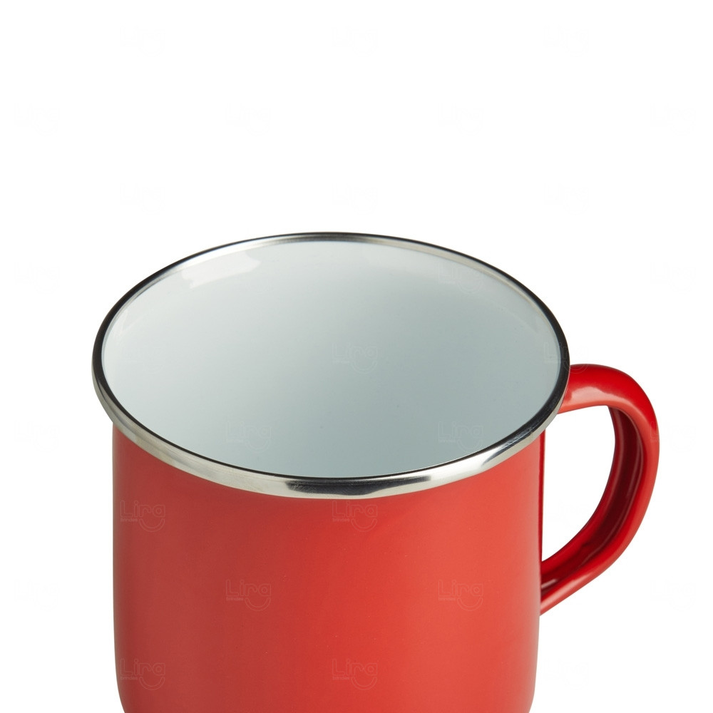 Caneca Inox Esmaltada 370ml Personalizada 