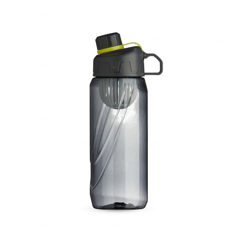 Squeeze 800ml com Infusor Plástico Personalizado Preto