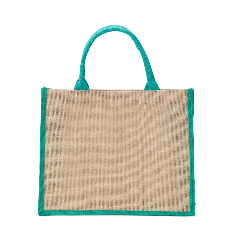 Sacola Ecológica de Juta Personalizada - 30,7 x 38 cm Verde
