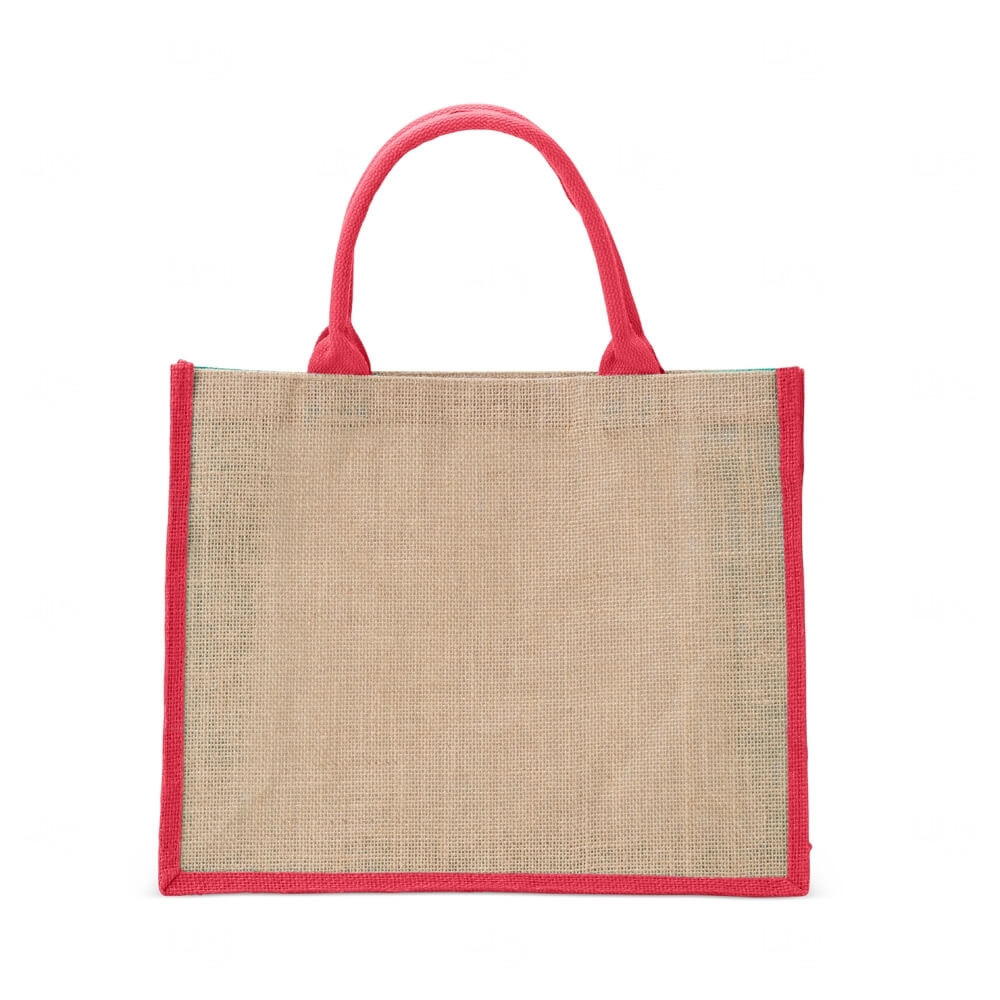 Sacola Ecológica de Juta Personalizada - 30,7 x 38 cm Vermelho