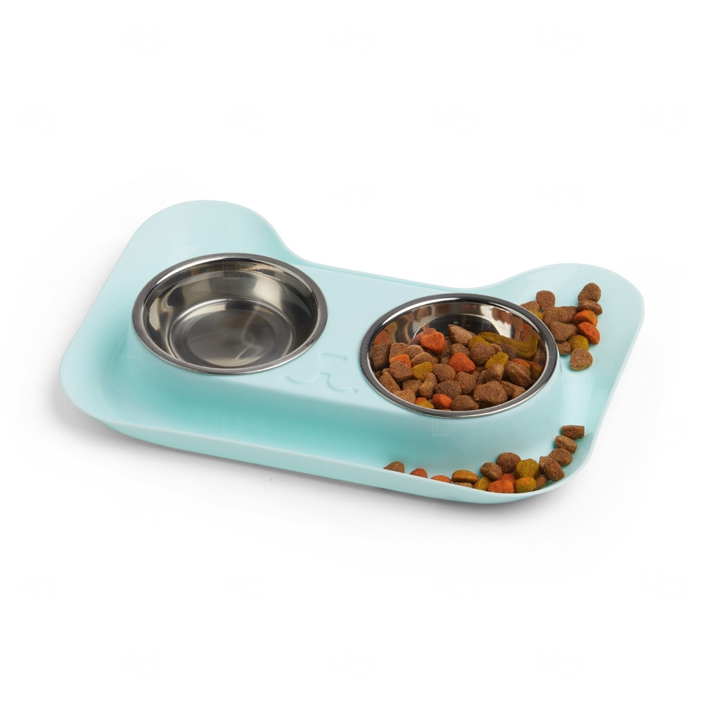 Tigela Dupla de Inox para Pets Personalizada 