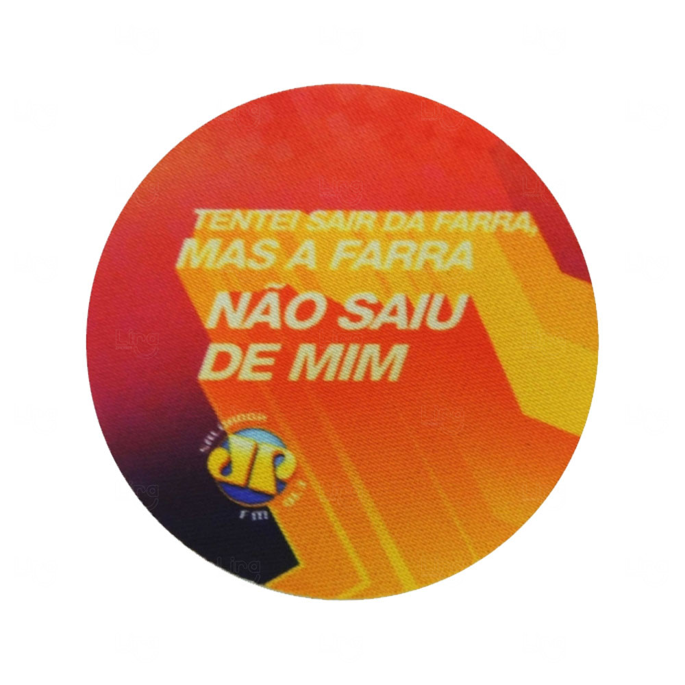Porta Copo em Neoprene 9x9 cm Personalizado Laranja