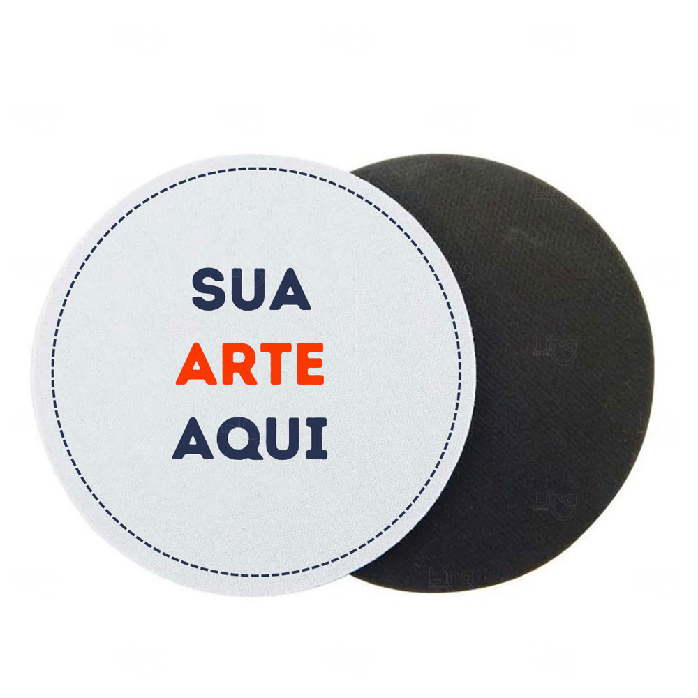 Porta Copo em Neoprene 9x9 cm Personalizado Branco