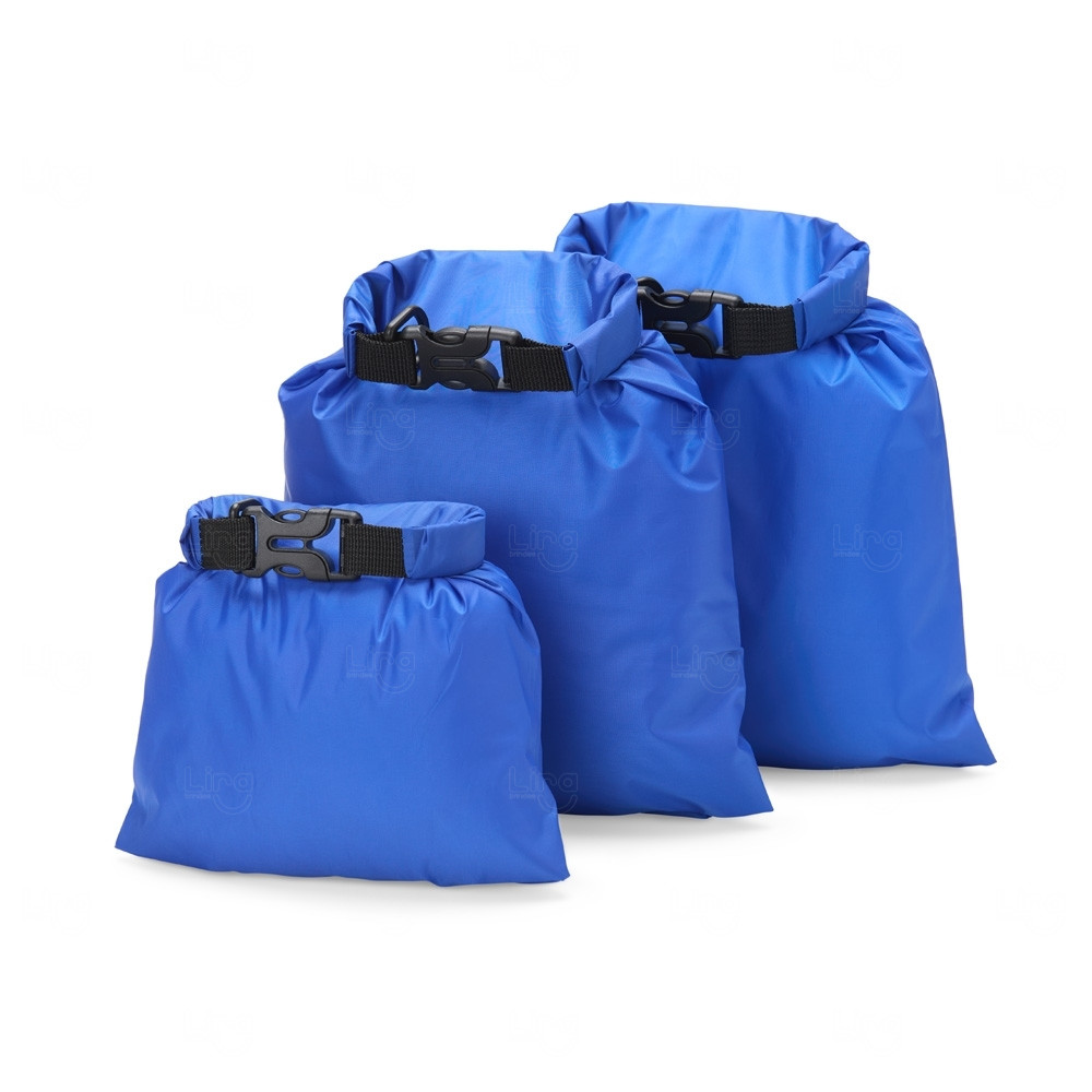 Kit Saco Impermeável Personalizado - 3 Peças 