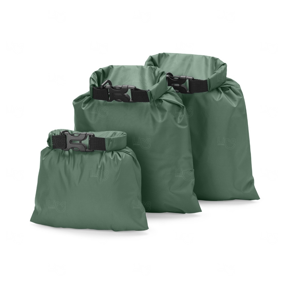 Kit Saco Impermeável Personalizado - 3 Peças 