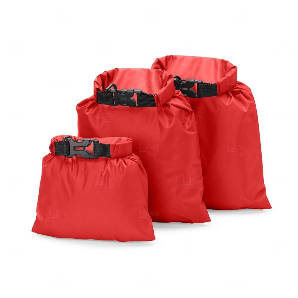 Kit Saco Impermeável Personalizado - 3 Peças 