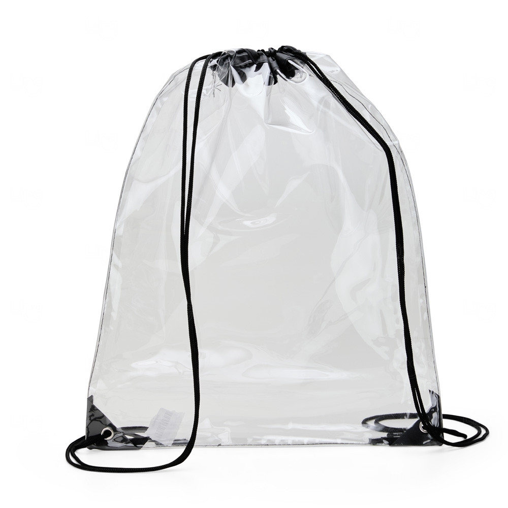 Sacochila Transparente Personalizada - 46 x 34 cm Preto
