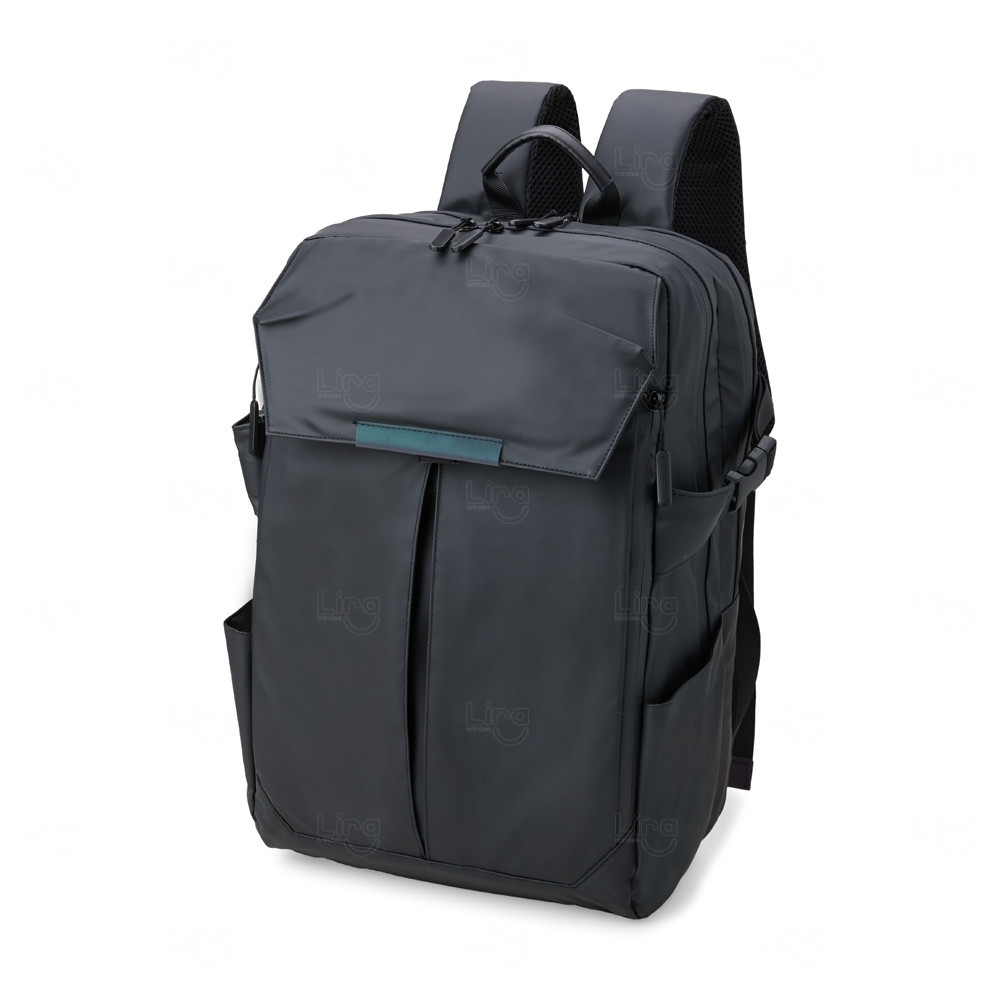 Mochila 30L em Couro Sintético Personalizada Preto