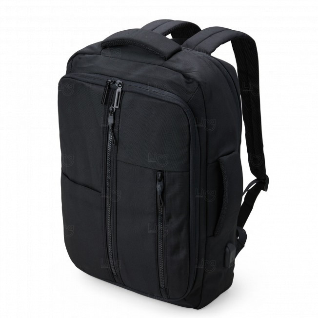 Mochila de Nylon 21L Personalizada Preto