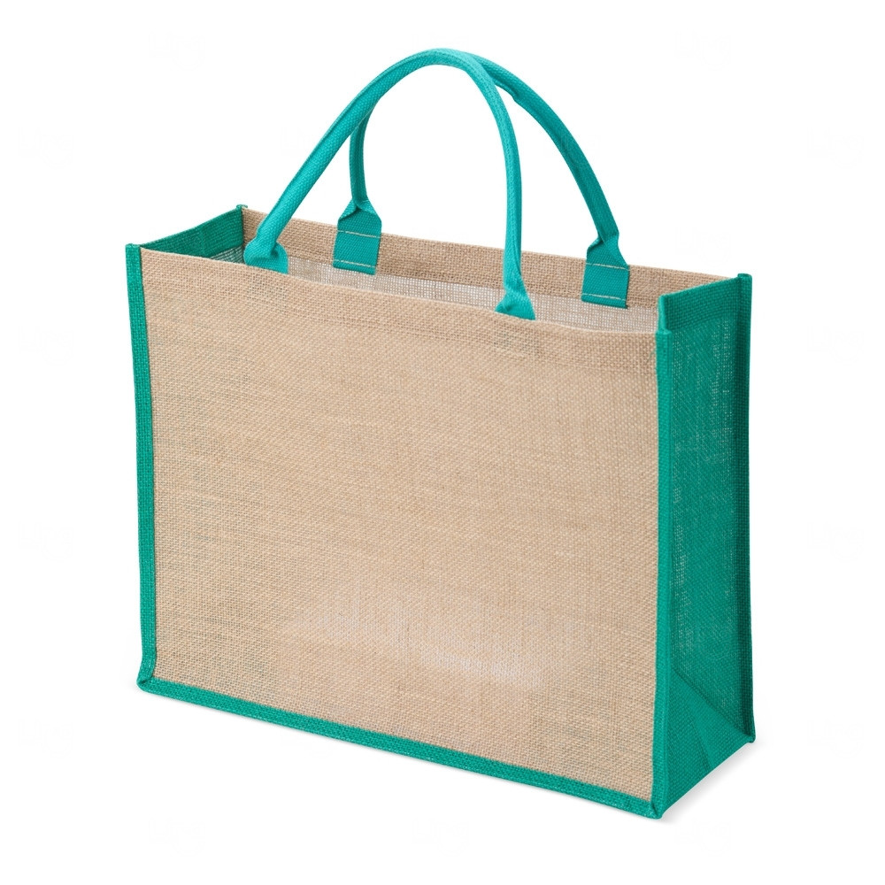 Sacola Ecológica de Juta Personalizada - 35 x 45 cm Verde