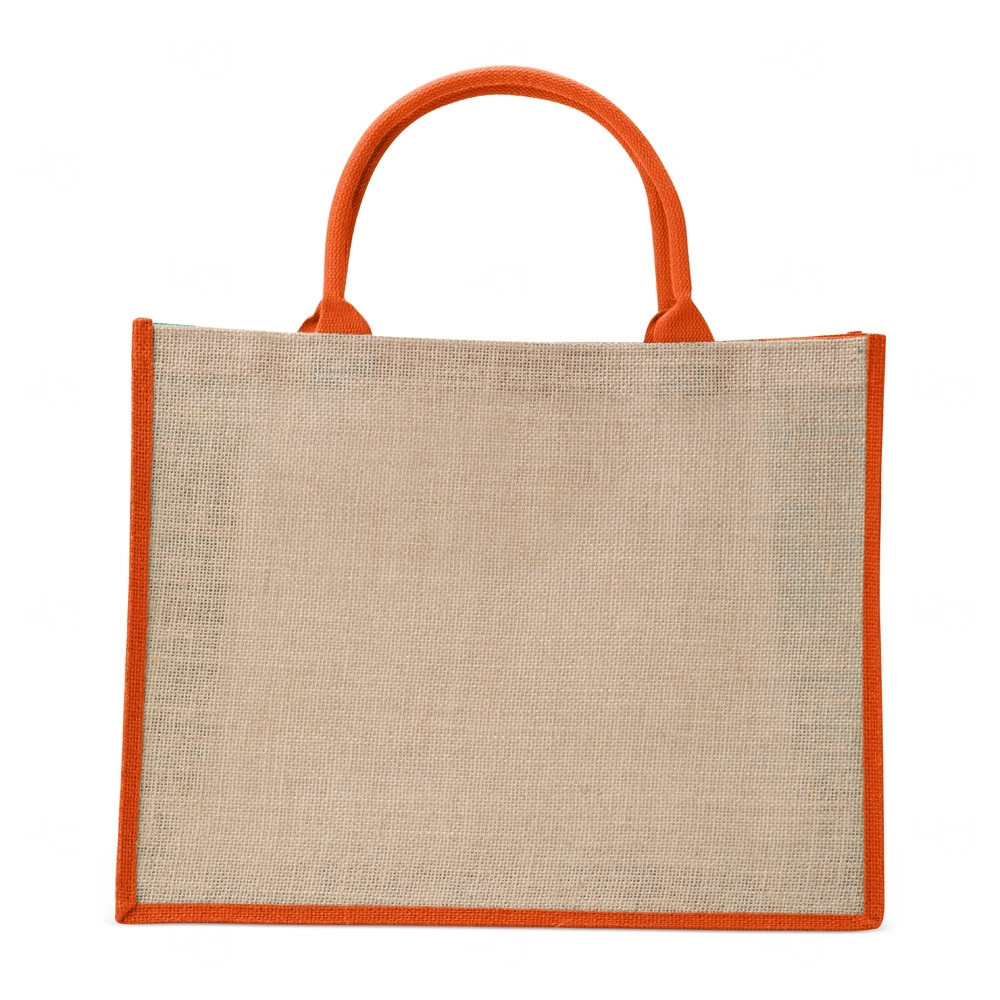 Sacola Ecológica de Juta Personalizada - 35 x 45 cm Laranja