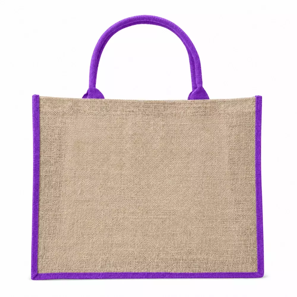 Sacola Ecológica de Juta Personalizada - 35 x 45 cm Roxo