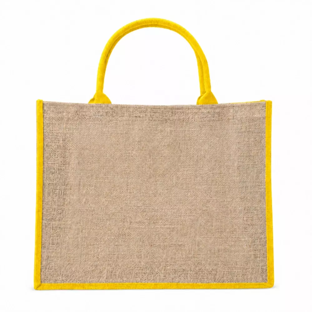 Sacola Ecológica de Juta Personalizada - 35 x 45 cm Amarelo