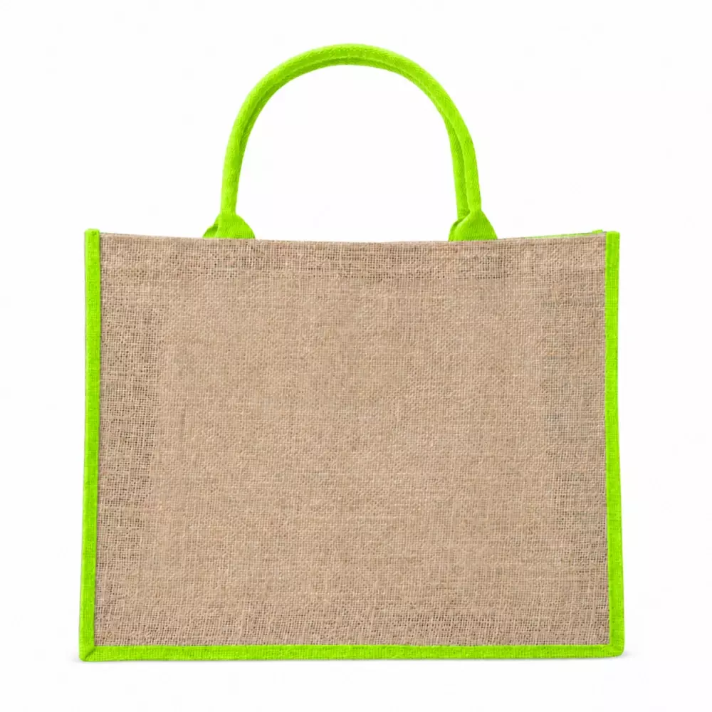 Sacola Ecológica de Juta Personalizada - 35 x 45 cm Verde