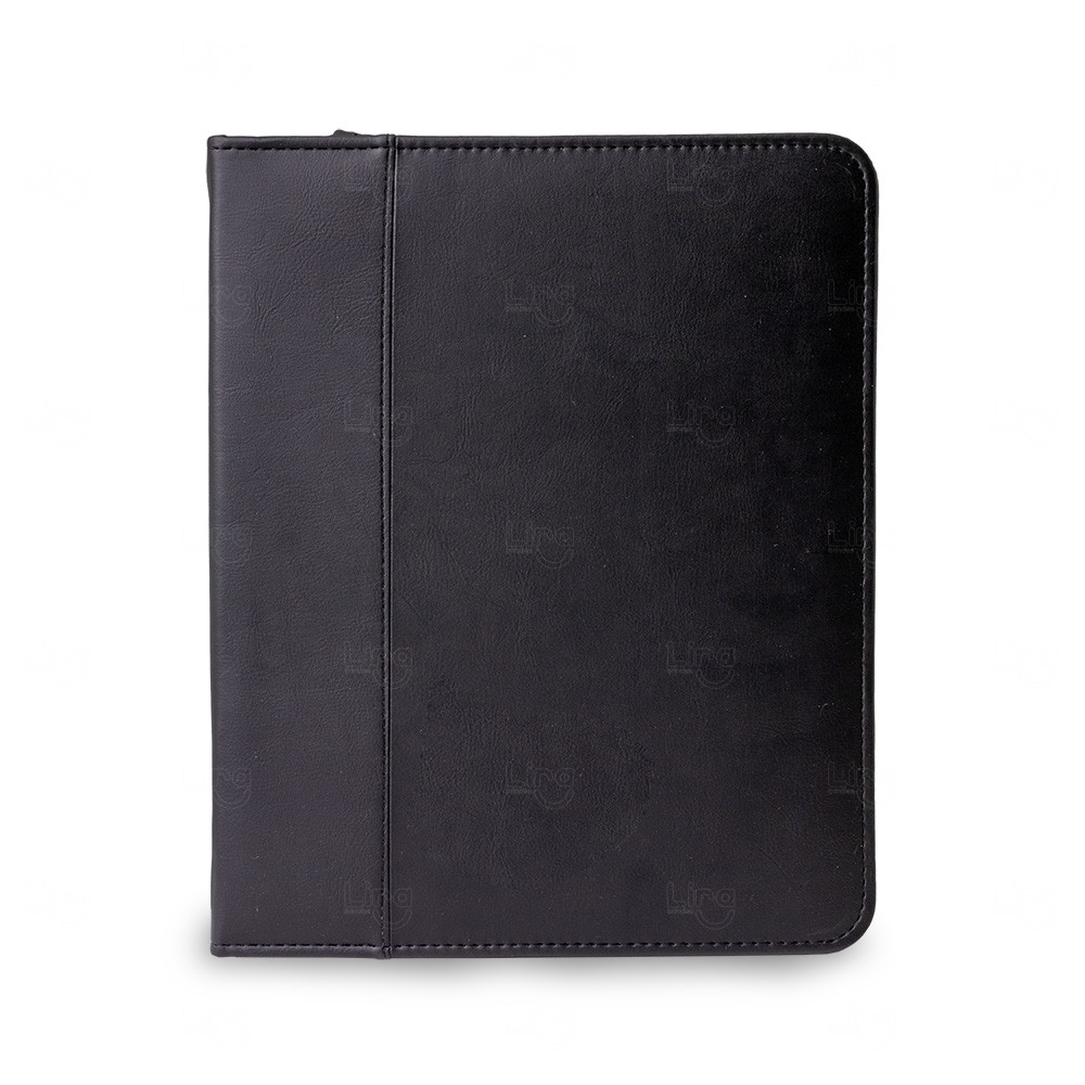 Pasta Caderno em Couro Sintético com Zíper Personalizada 