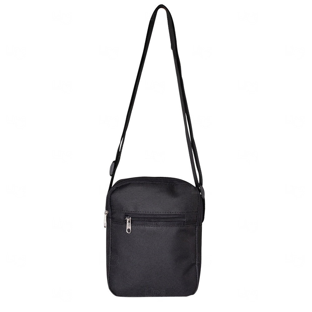 Bolsa de Ombro em Nylon Personalizada Preto