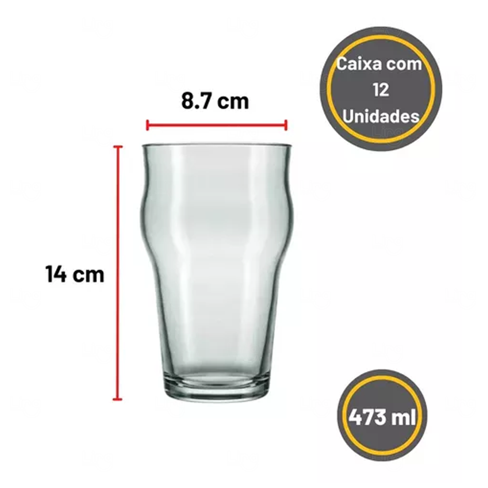 Copo de Vidro Long Drink 473ml Personalizado 