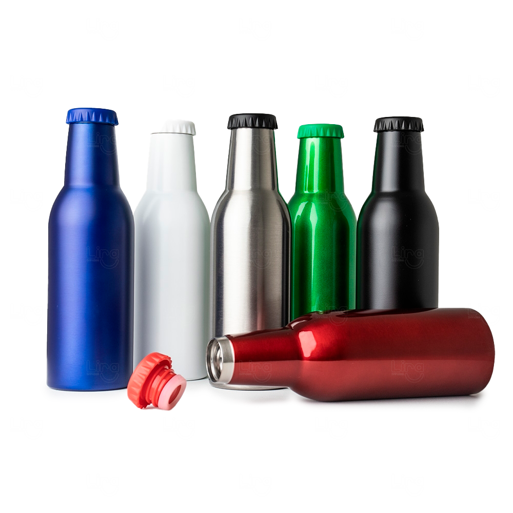 Garrafa Inox com Tampa Rosqueável Personalizada - 350ml 