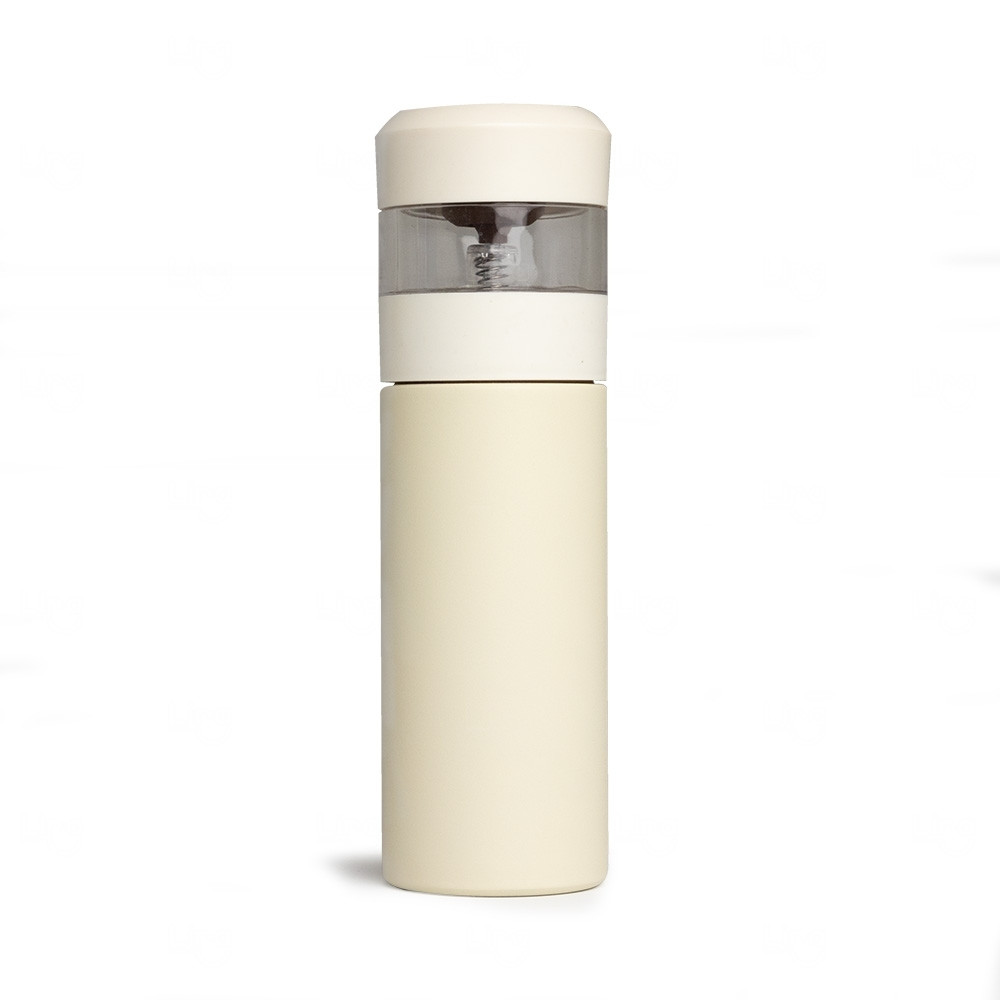 Garrafa Térmica com Infusor 350ml Personalizada Bege