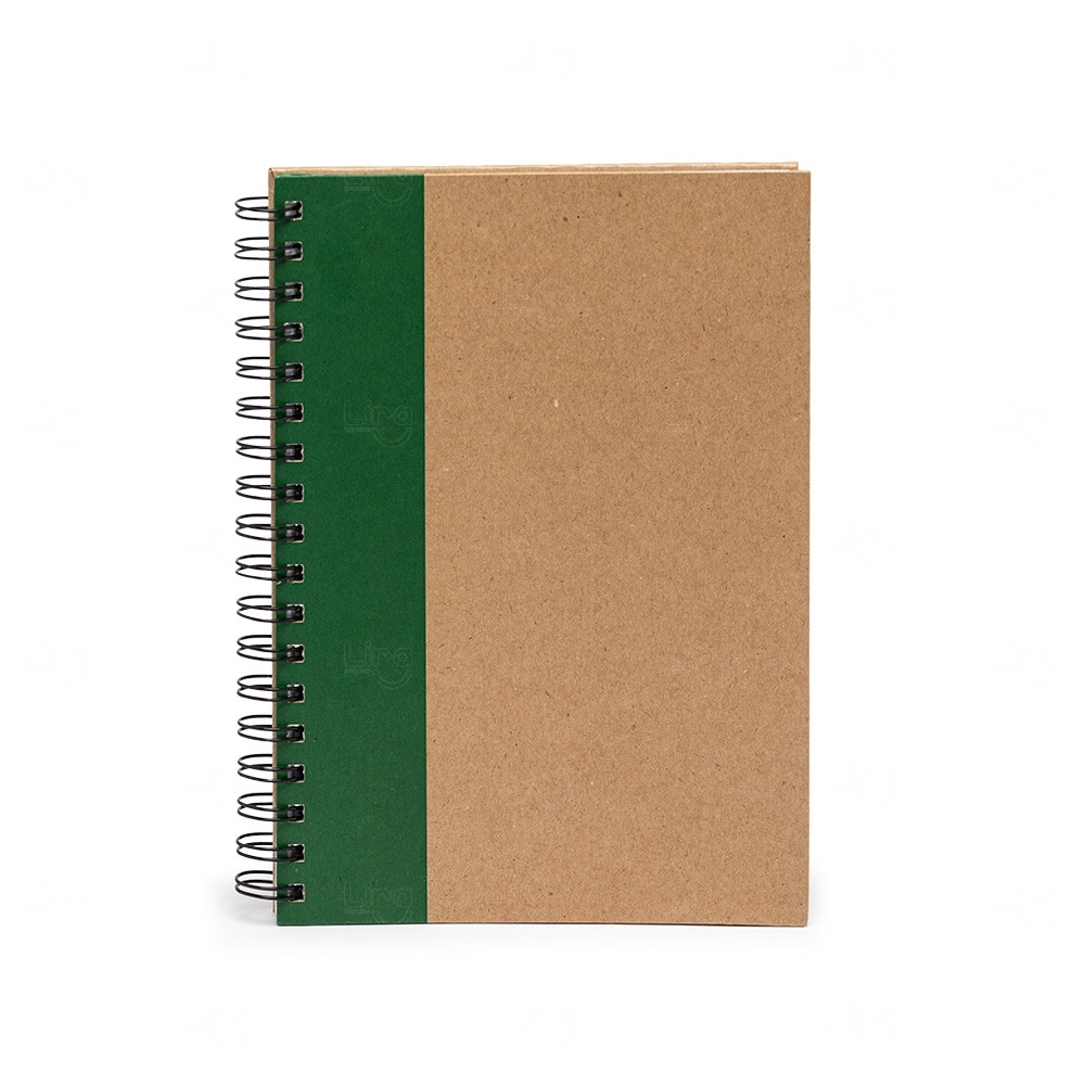 Caderno Kraft Personalizado - 23,7 x 17,9 cm Verde