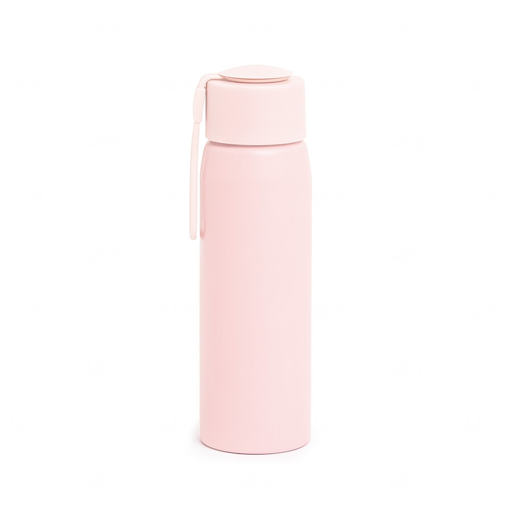 Garrafa de Alumínio Personalizada 600ml Rosa Claro
