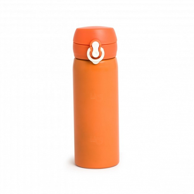Garrafa Inox com Botão Personalizada - 500ml Laranja e Laranja