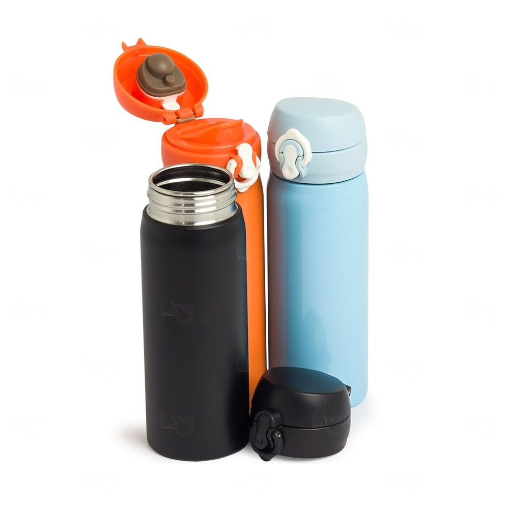Garrafa Inox com Botão Personalizada - 500ml 