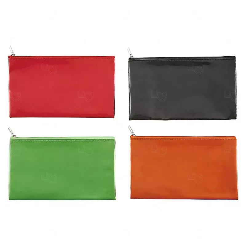 Pasta Zip Zap em PVC Cristal 38x28 cm Personalizada 