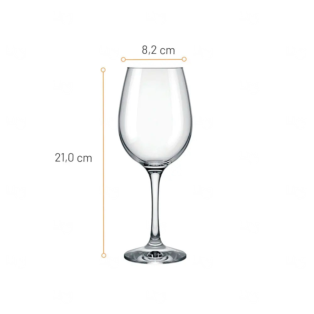Taça de Vinho 385ml em Vidro Personalizada 