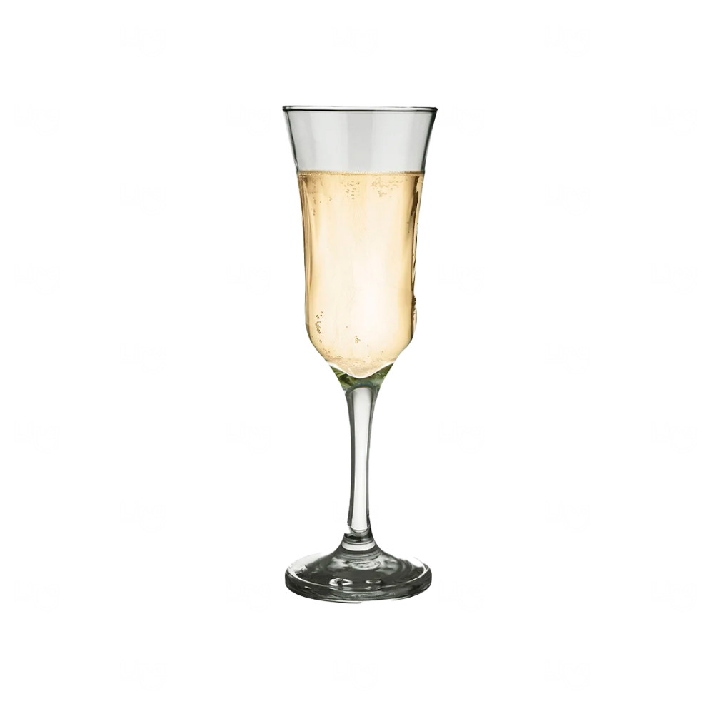 Taça de Vidro Flute 195ml para Champanhe Personalizada 