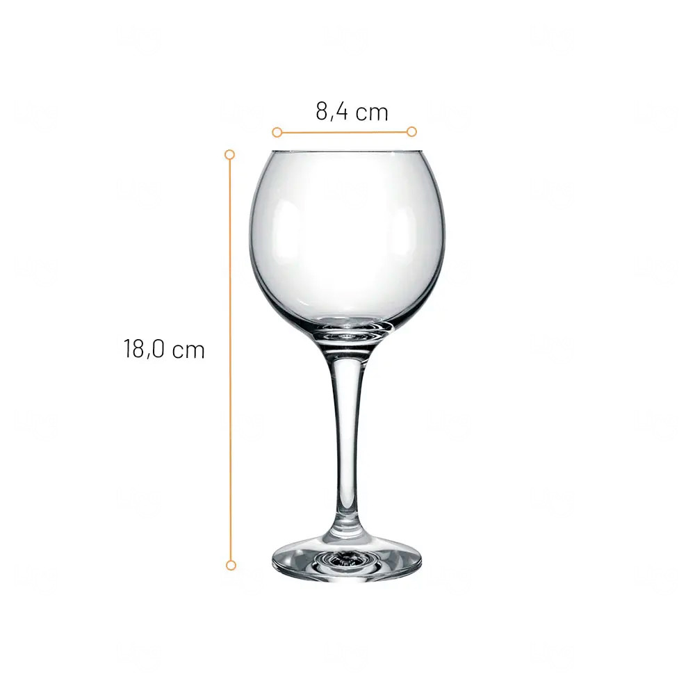 Taça de Vinho Borgonha 300ml em Vidro Personalizada 