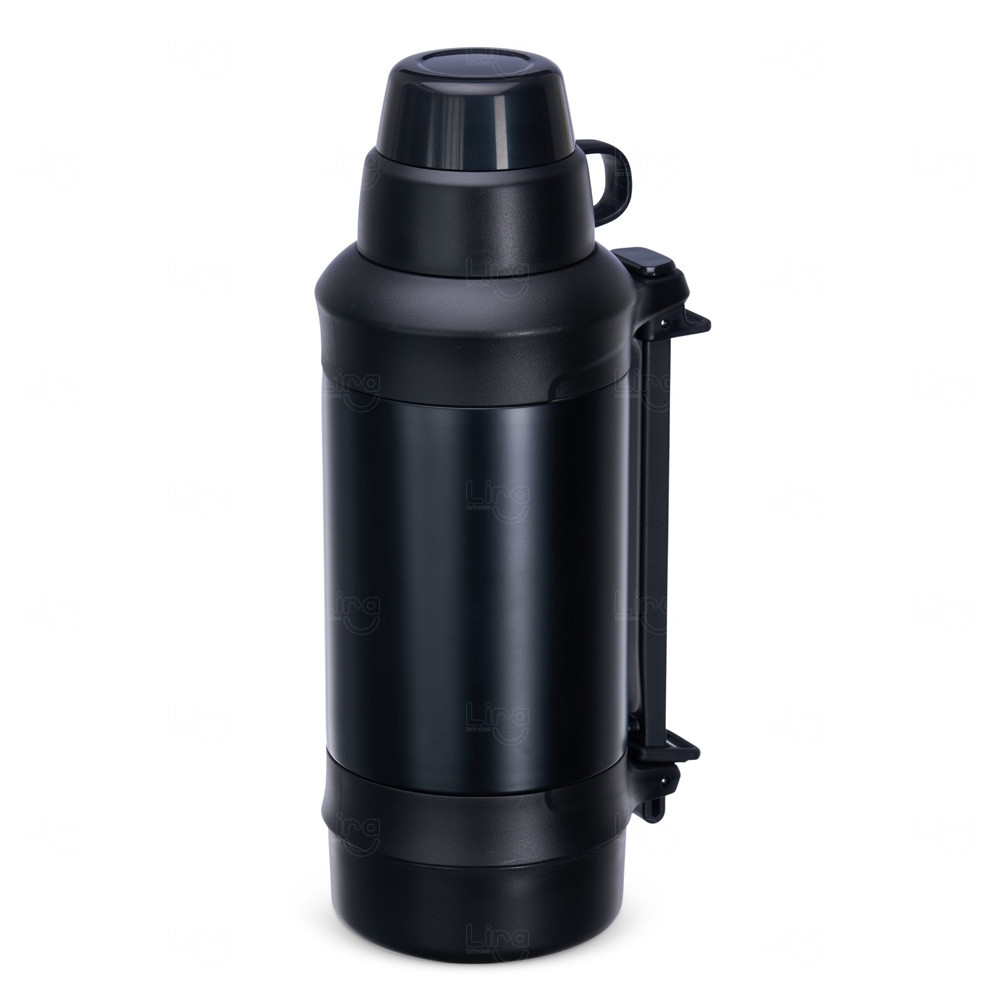 Garrafa Térmica Inox 1,25L para Café Personalizada Preto
