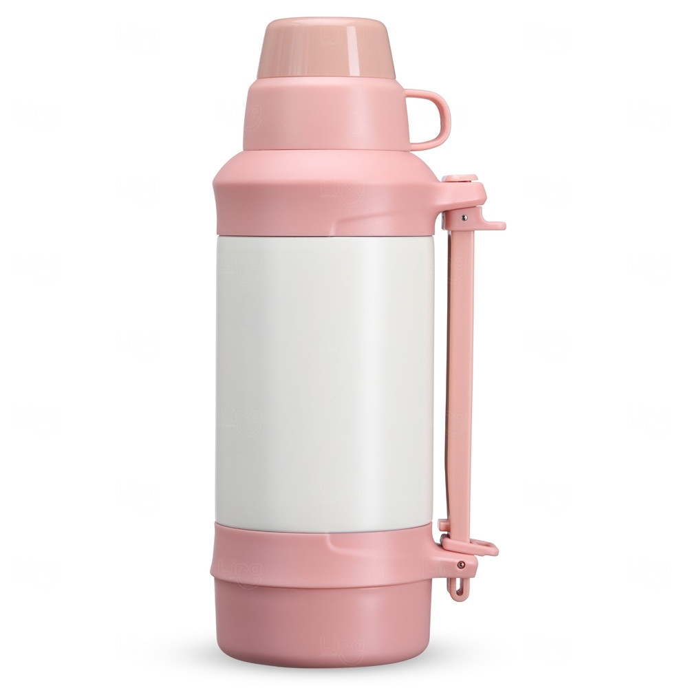 Garrafa Térmica Inox 1,25L para Café Personalizada Rosa