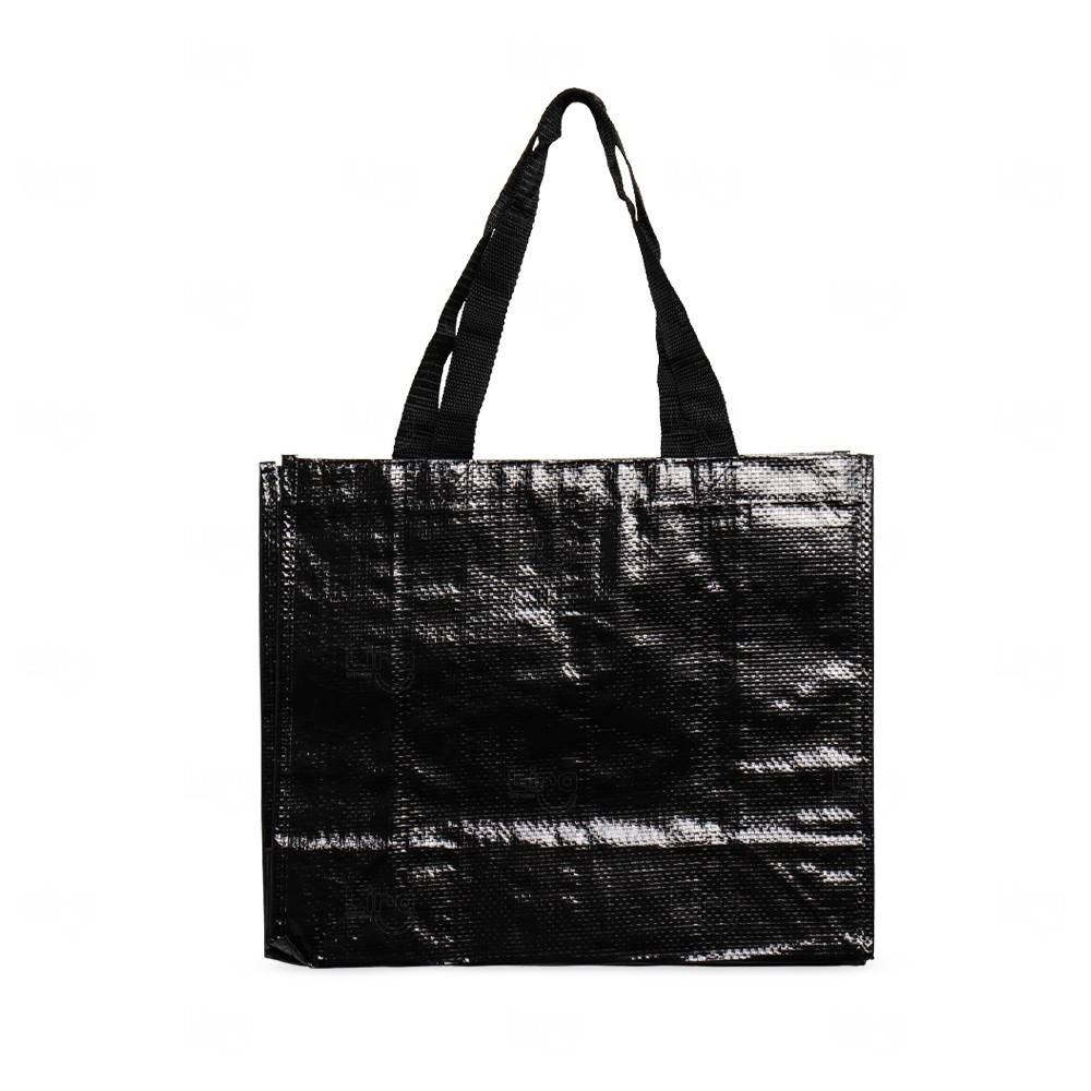 Sacola Ráfia Colorida Personalizada - 29,2 x 34,9 cm Preto