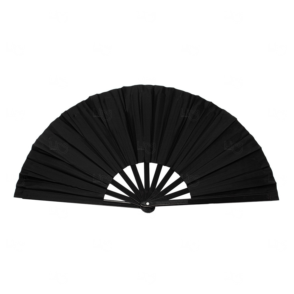Leque em Tecido Oxford Personalizado Preto