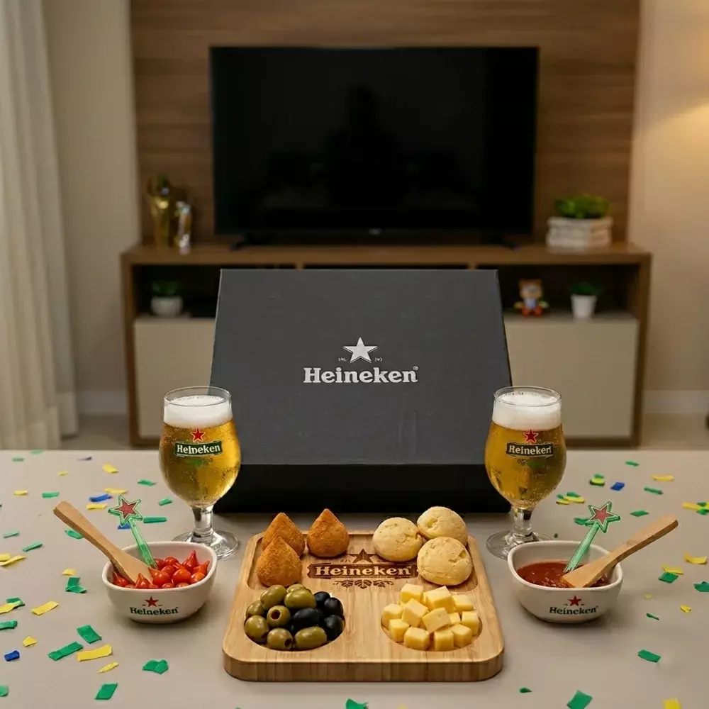 Kit Petisco, Patê e Cerveja - 7 Peças - Personalizado 