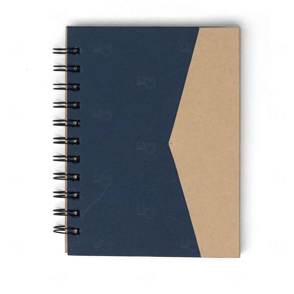 Caderneta Ecológica Autoadesivos Personalizada - 16,3 x 13,5 cm Azul
