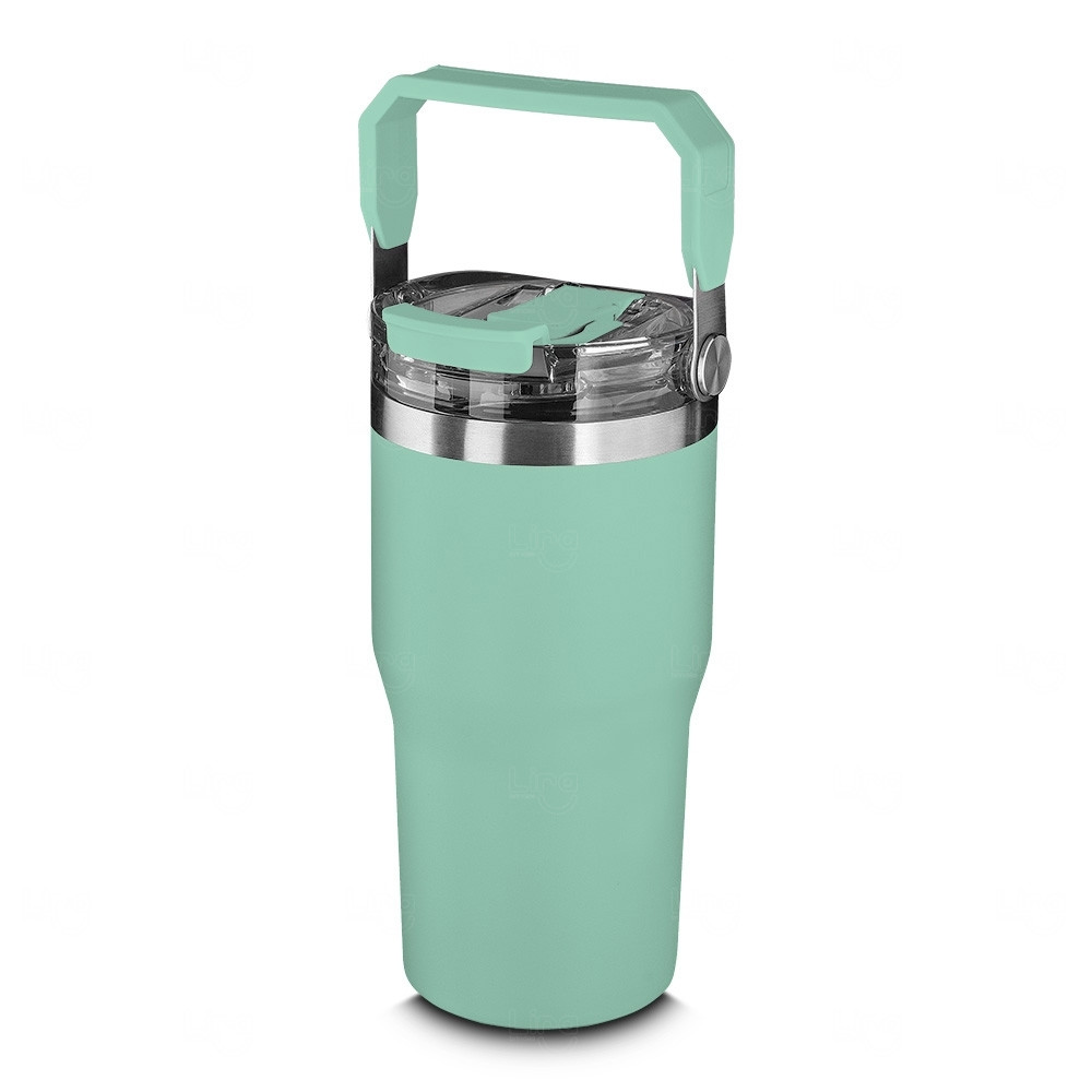 Copo Térmico Personalizado Inox 650ml com Tampa, Bico e Alça 