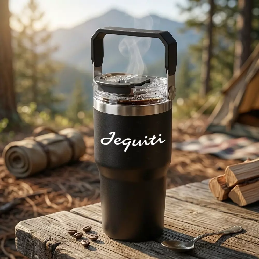 Copo Térmico Personalizado Inox 650ml com Tampa, Bico e Alça 