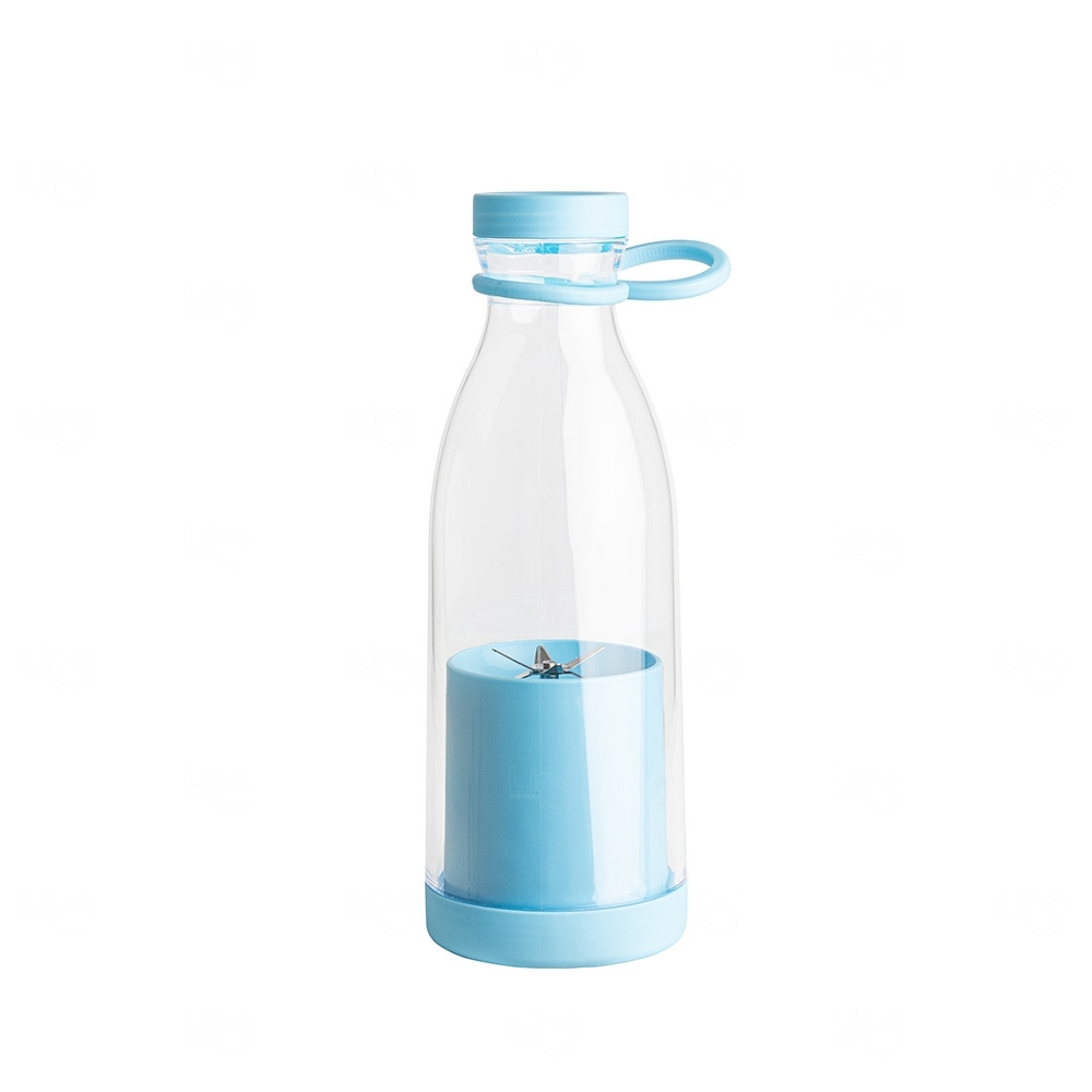 Garrafa com Misturador Portátil 380ml Personalizada Azul