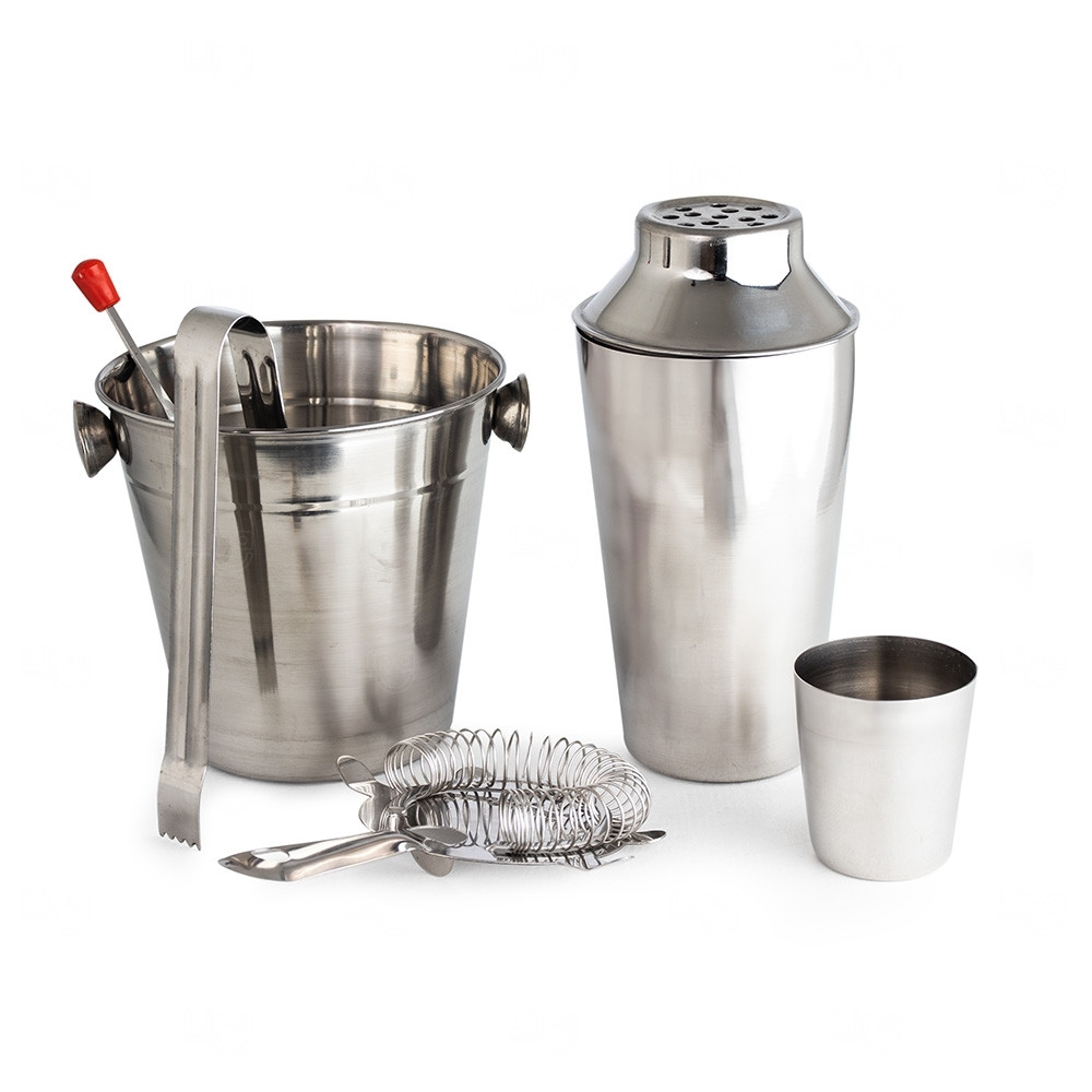 Kit Bar em Aço Inox Personalizado - 5 Peças 