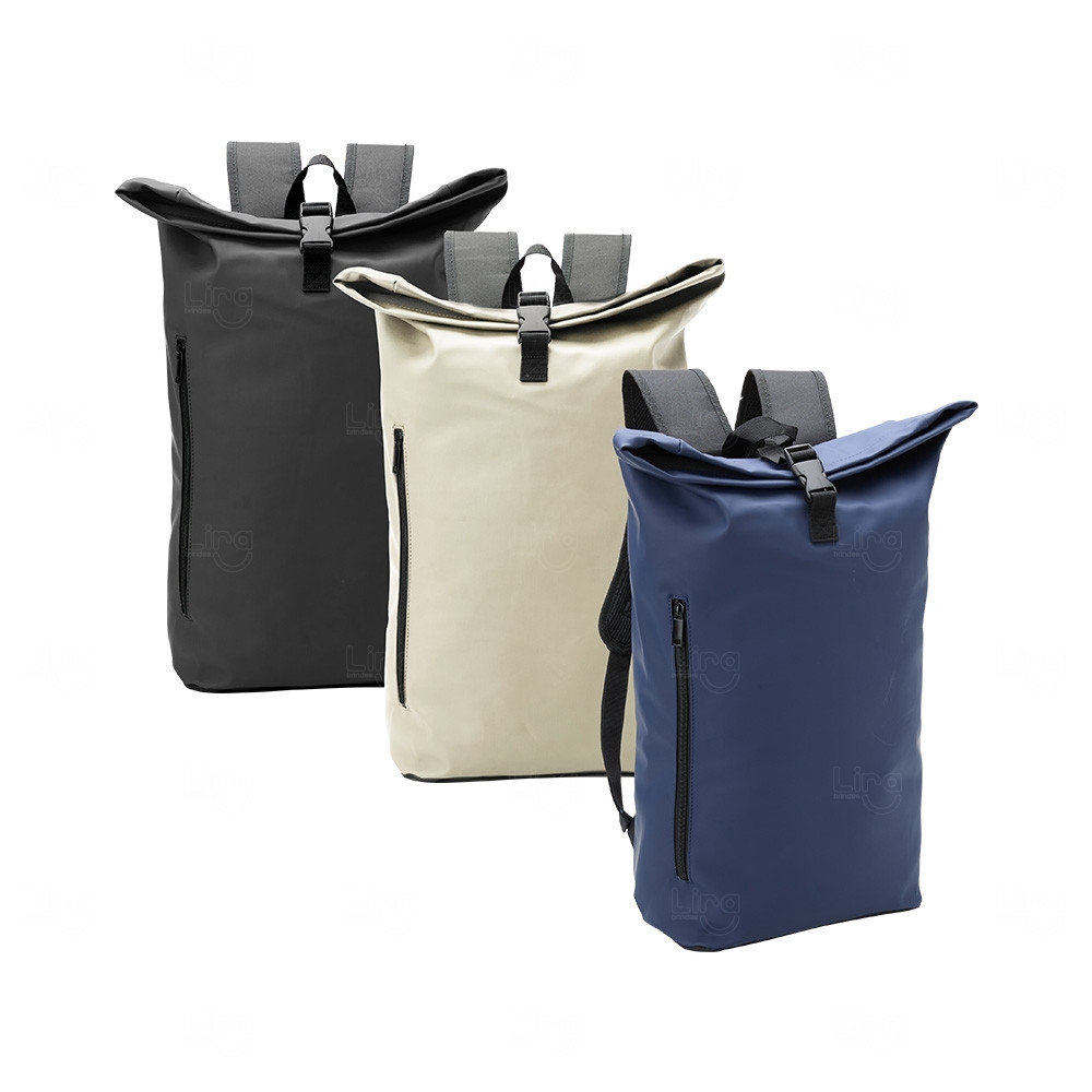 Mochila Couro Sintético 30L Formato Saco Personalizada 
