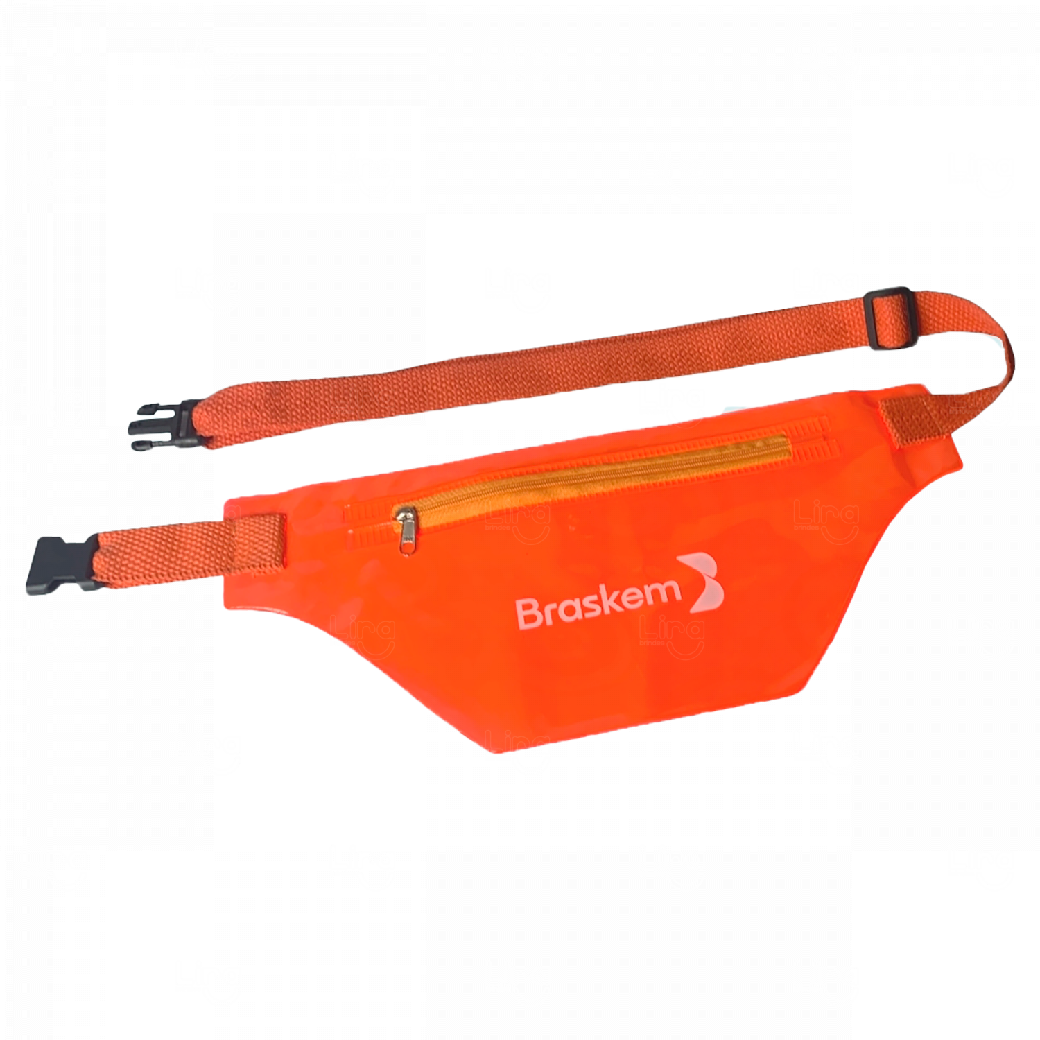 Pochete Colorida Translúcida Personalizada Laranja