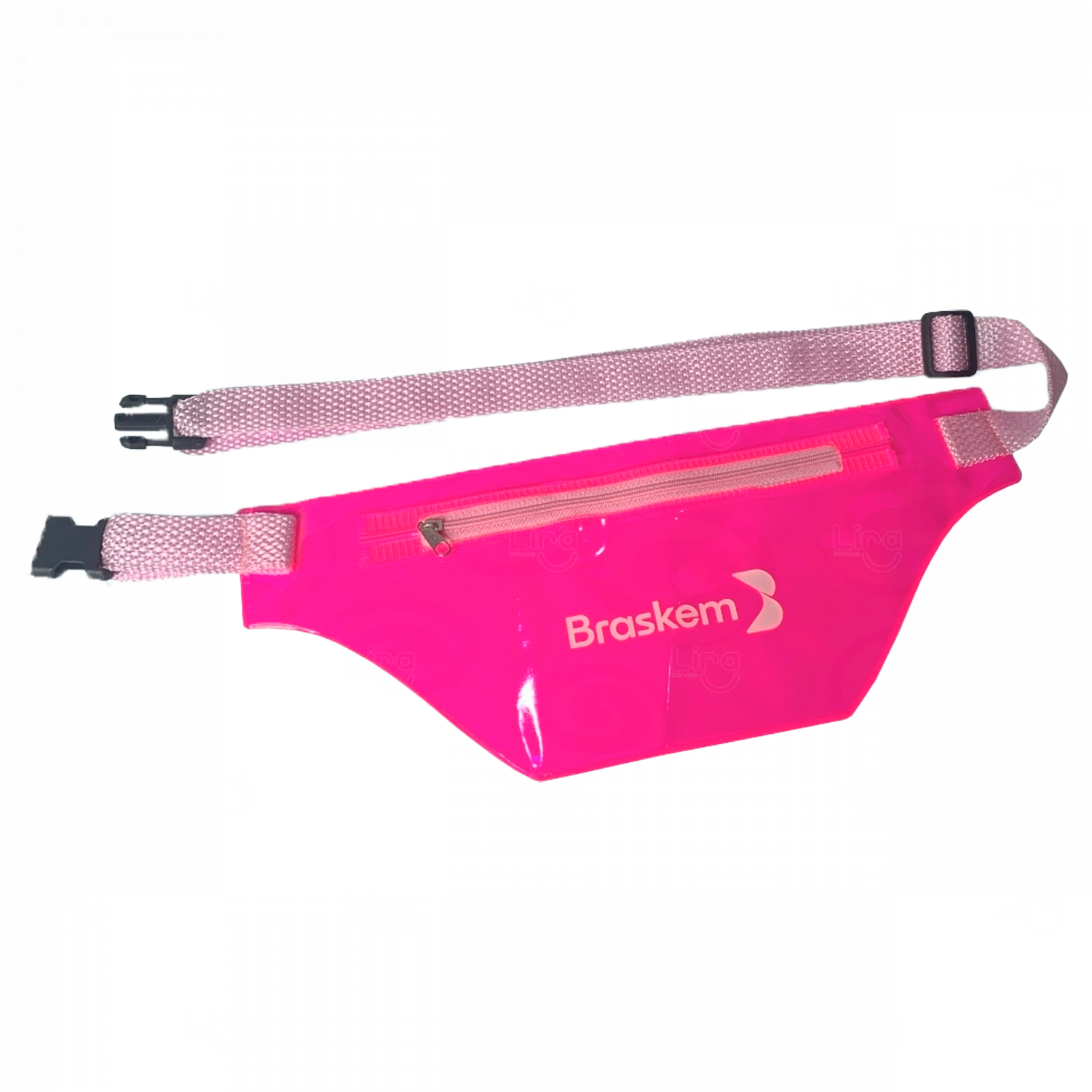 Pochete Colorida Translúcida Personalizada Rosa