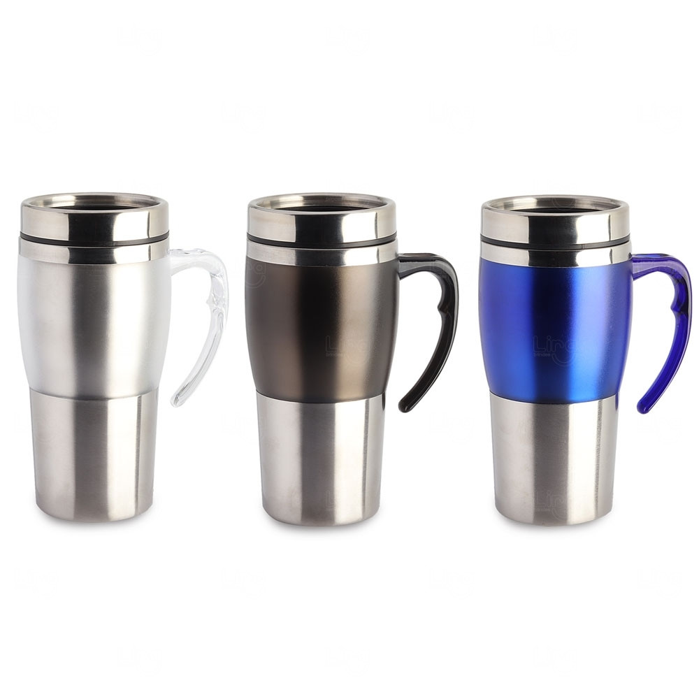 Caneca Inox e Acrílico 450ml Personalizada 