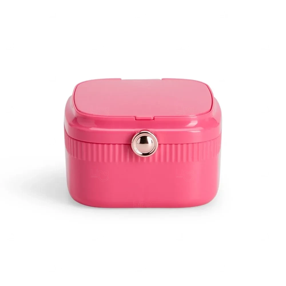 Porta-Joias com Espelho Personalizado - 6x10x10cm Rosa Pink