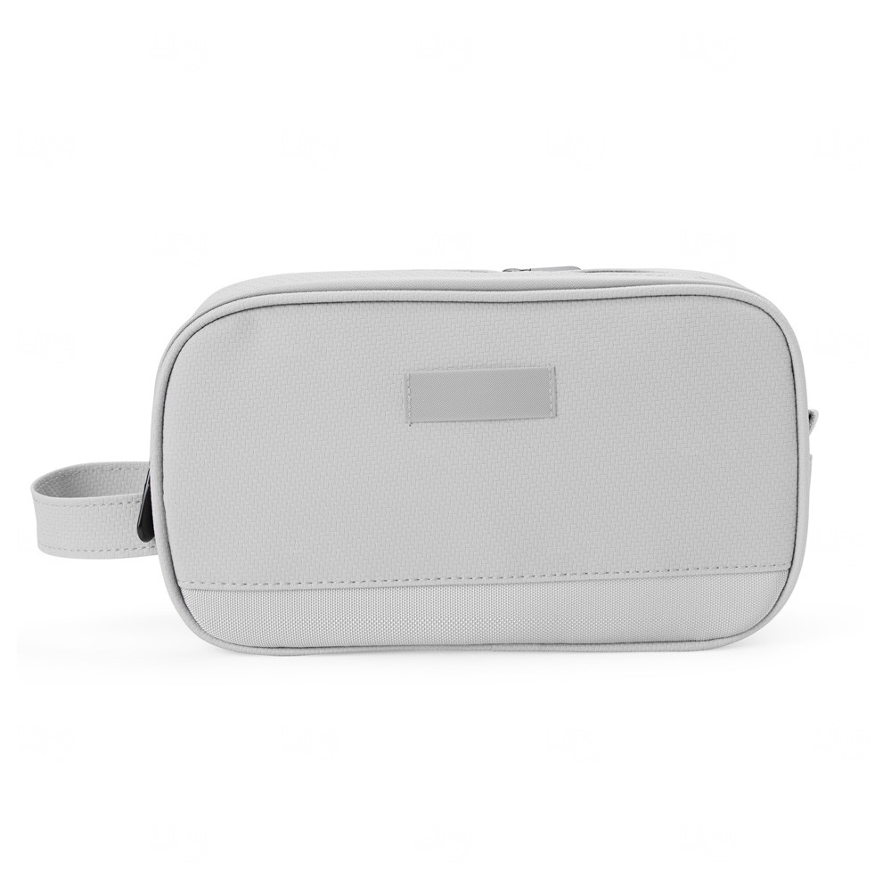 Nécessaire Premium em Poliéster PVC Personalizada Cinza