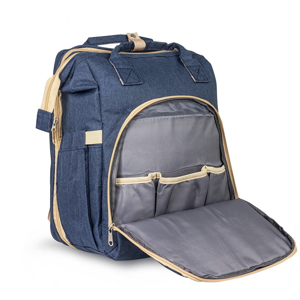 Mochila 3 em 1 com Mini Berço e Bolsos Térmicos Personalizada 